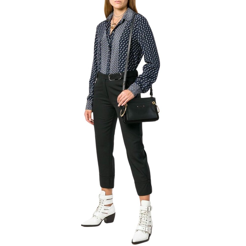 Chloe Roy Black Leather & Suede Small Crossbody - Picture 9 of 10